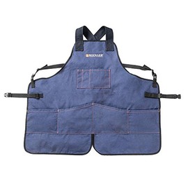 ROCKLER Cross-Back Shop Apron | Woodworking Apron for Men with straps and pockets
