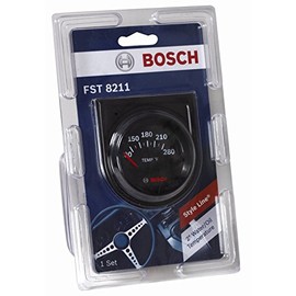 Bosch Style Line Medidor Eléctrico de Temperatura de Agua y Aceite Esfera Negra Bisel Negro Modelo SP0F000049