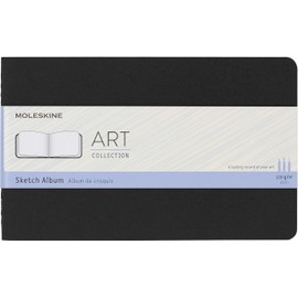 Moleskine Art Plus Sketchbook, Large, Plain, Black