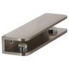 Dulles Glass Floating Shelf Brackets, Rectangular Clamps Heavy Duty, Brushed