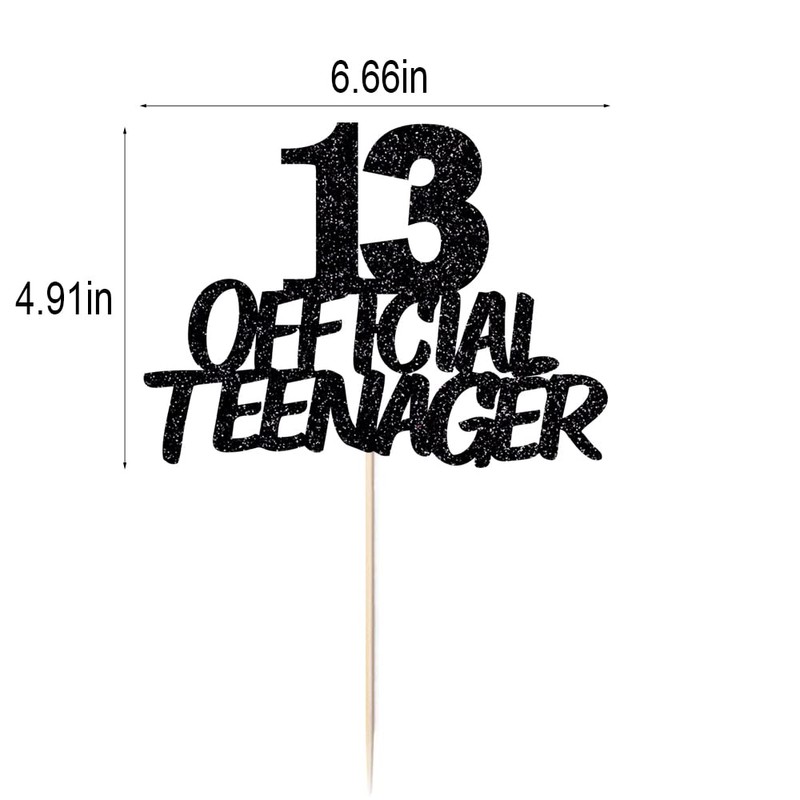 13 decoraciones oficiales para tartas de 13 cumpleaños para adolescentes,