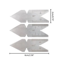 Fishtail Center Gauge Stainless Steel Center Gauge Screw Cutting Thread Measuring Lathe Tool 55°& 60° Industrial Thread Plug Gage Set