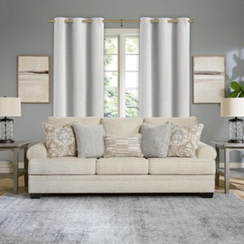 Mayrhyme Antique Bronze Curtain Rods, 48-86" Adjustable, 1-Inch, Aluminum, Ceiling/Wall Mounted