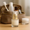 6Packs 20ml Clear Glass Lotion Pump Bottles Refillable Travel Cosmetic