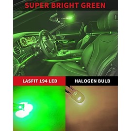 LASFIT LASFIT 194 168 T10 2825 W5W LED Bulb Canbus Error Free,3030 Chipsets Error Free for Car Interior Dome Map Door Courtesy Lights, Non-Polarity 400LM 6000K Extremely Bright Green Color