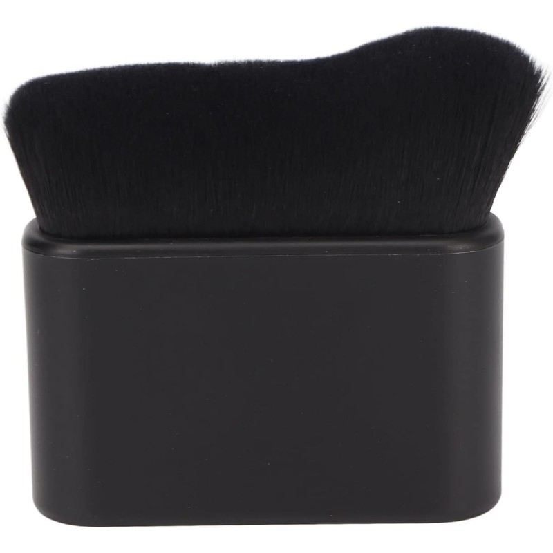 Brocha Bronceadora YUYTE, Pincel Plano Sintético Negro, Nailon, Para Bronceador,