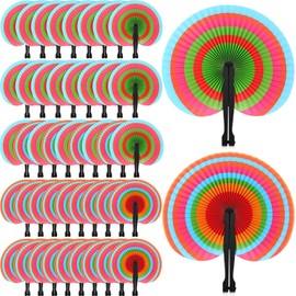 Yuntau 12 Pack Cinco De Mayo Party Decorations Fiesta Mexican Folding Paper Hand Fans Party Supplies Carnival Paper Fan for Summer Holiday Birthday Baby Shower Decor Camping Gift DIY Crafts