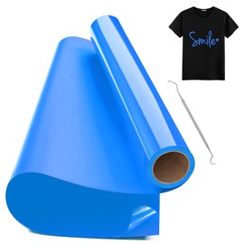 Hengrongshen Plotter Film Textile Blue, 30.5 cm x 300 cm Heat Transfer Vinyl Flex Film Rolls with Plotter Tool, Flex Film Plotter Textile for Cri-Cut & Silhouette DIY T-Shirt (Blue)