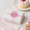 2 Roll Pink Thank You Stickers, 1.5 Inch Stickers for