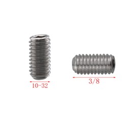 Socket Set Screws DGBRSM 25pcs 10-32 x 3/8" Stainless Steel Allen Head Hex Hexagon Socket Set Screws Cup Point with Hex Key Wrench