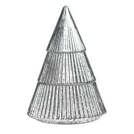 SYFURNIX Christmas Tree Scented Candle Vanilla Scented Candle Soy Wax Aromatherapy Candle for Holiday Christmas Table Centerpiece Gift for Women 8oz Silver