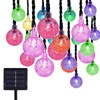 EONLYX Solar Crystal Ball String Lights, 20ft 30 LED Crystal