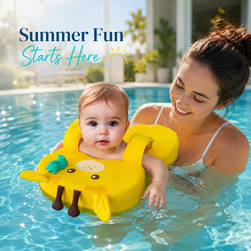 Non-Inflatable Baby Swim Float for Pool Play – Lightweight Foam