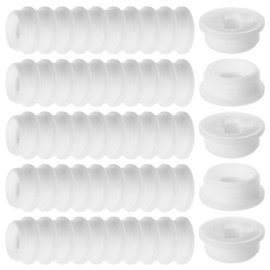EATHEATY 50 Pcs Bung Cap 2'' Button Plug Plastic Bung Hole Caps with Silicone Gasket, Coarse Thread Barrel Caps for Most 15, 30 and 55 Gallon Plastic Drum
