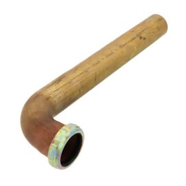 1-1/2" x 12" Rough Brass Slip Joint Waste Bend, 22 GA - (Pack of 2)