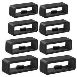 Meliya 8 Pcs Watch Band Keepers, 18mm/20mm/22mm/26mm Silicone Watch Strap Holder Loop Watch Strap Keeper Replacement Watch Band Fastener Rings for Smart Watch Band