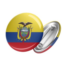 Hellweg Druckerei Button Badge Ecuador Flag South America Flag Badge Gift Idea Badge Pin, Metal