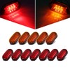 Partsam 12pcs 4 Inch Oblong 10 LED Marker Lights, 4"
