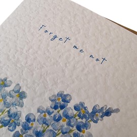 Forget Me Not Card - Handmade Card Made In The UK - Forget Me Nots