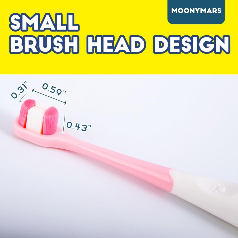 MoonyMars Small Dog Toothbrush, Puppy & Cat Tooth Brushing Kit,