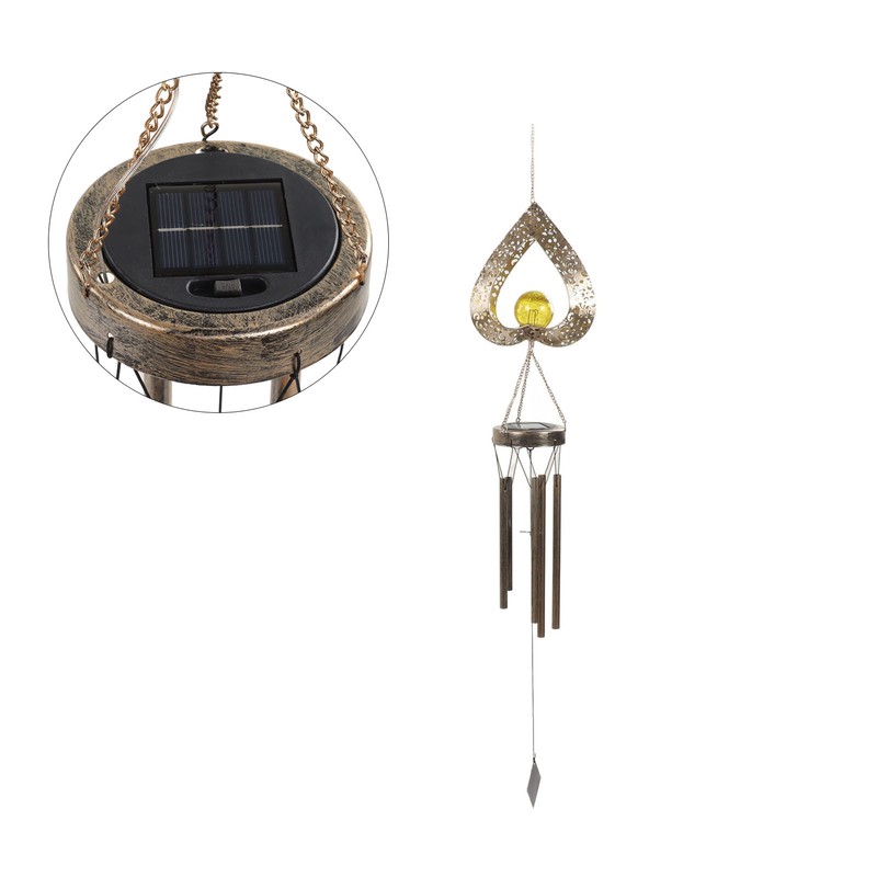 Outdoor Solar Wind Chime Light Hanging Warm LED Mobile Hanging