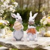Hodao Easter Bunny Decorations Spring Home Decor Bunny Figurines Gifts(Easter
