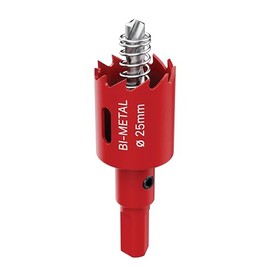 DURI Bi-Metal Hole Saw | 25 mm | with Arbor and Pilot Bit - Smooth Fast Cutting for Wood, Plywood, Plastic, Drywall, Thin Metal Sheets, and More | Ideal for Ceiling Light Installation and DIY Projects