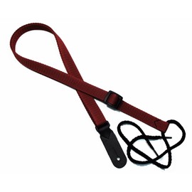 Legacystraps Maroon 3/4” wide ukulele strap with end tab and nylon tie