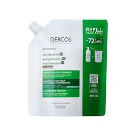 Vichy Dercos Eco-Refill Shampoo Anticaspa Para Cabello Normal a Graso Trata Caspa y Picazón (-72% Plástico) 390ml