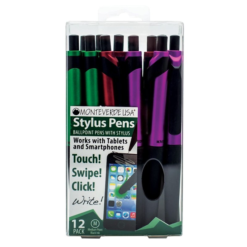 MONTEVERDE S-106 Click Action One-Touch Ballpoint Pen with Front Stylus