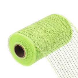 sourcing map 6 Inch Glitter Poly Burlap Mesh for Wreath, Decorative Mesh Fabric Ribbon 10 Yard for Fall Easter Christmas Flower Bow,Light Green