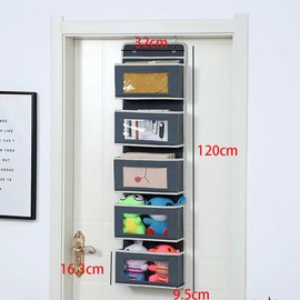 DDGAO Over Door Storage Hanging Organiser - 5 Clear Window Pockets Organizer For Toys, Wallets And Towels (Ordinary)