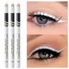 3PCS White Eyeliner Pencils,Soft Highlighter Gel Eyeliner Pencil,White Pencil for