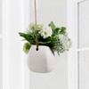 WINOMO 2 pieces ceramic wall flower pots, hanging planter, flower