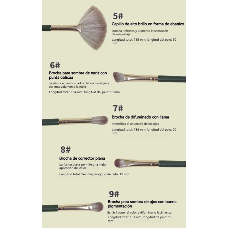 Set De Cilindros Brochas Profesional Beauty Creations Origin