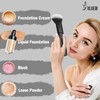 JILIER Makeup Brush Kabuki Face Brushes Retractable Travel Blush Kabuki