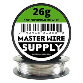 Nichrome 80-100' - 26 Gauge Wire - 100ft - 0.4mm - 0.016in - Made in USA - Master Wire Supply