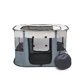 Dog Playpen, Pet Playpen, Foldable Dog Cat Playpens, Portable Playpen Kennel Tent Crate with Carrying Case, Indoor Outdoor Travel Camping Use for Small Pet(L)