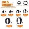 ISPINNER 30pcs Black Hose Clamps 6-51mm(1/4"-2") Adjustable Range 304 Stainless