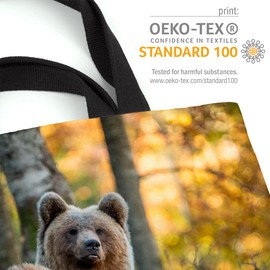 VOID Brown Bears Forest Wilderness Bag 33 x 33 x 14 cm 15 L Shopping Bag Shopper Shopping Bag, multicoloured, Casual