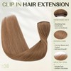S-noilite 14 Inch Clip in Hair Extensions 100% Human Hair