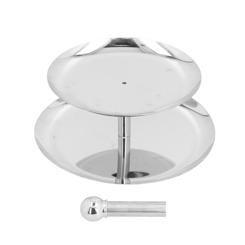 Fruit Tray Stainless Steel 2 Layers Multifunctional Durable Self Service