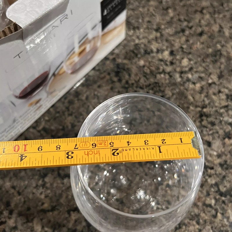Tahari Home 4 Stemless Wine Glasses 18.5 oz Ergonomic Durable