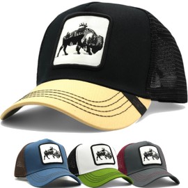 Gorra de Hombre Beisbol Visera Curva Parche Animales Trucker Camionero Malla Transpirable Ajustable y Juvenil para Deportes Aire Libre, Regalo Unisex, Accesorio Moda (MX/US, Alfa, Talla única, KAKI)