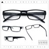 SA106 Black Narrow Rectangular Spring Hinge Plastic Clear Lens Eye