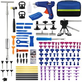 lootaan Paintless Dent Repair Kit, 154PCS Dent Puller kit,Dent Removal Tools with Metal Dent Lifter, Bridge Puller, T-Slide Hammer PDR Kit for Car Dent Repair, dings, creases and Hail Damag