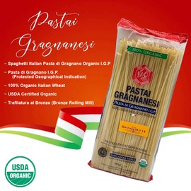 Spaghetti Italian Pasta di Gragnano | I.G.P. Protected | USDA Certified Organic | 17.6 Ounce | 500 Gram