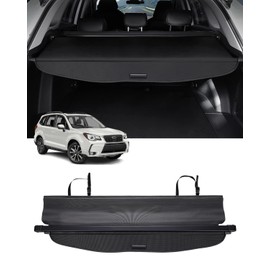 Powerty Cargo Cover for 2014-2018 Subaru Forester (ONLY for Electric Tailgate), Trunk Cover Retractable Privacy Cover for 2014-2018 Forester Accessories (Not for Manual Tailgate)