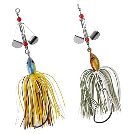 2 Pcs Fishing Lures Spinners Fish Lure Fishing Spinnerbait Lures Fishing Lures Spinners Kit for Pike Trout Salmon Freshwater Saltwater Fishing