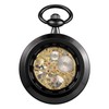 TREEWETO Pocket Watch with Chain Men's Analogue Mechanical Hand Winding